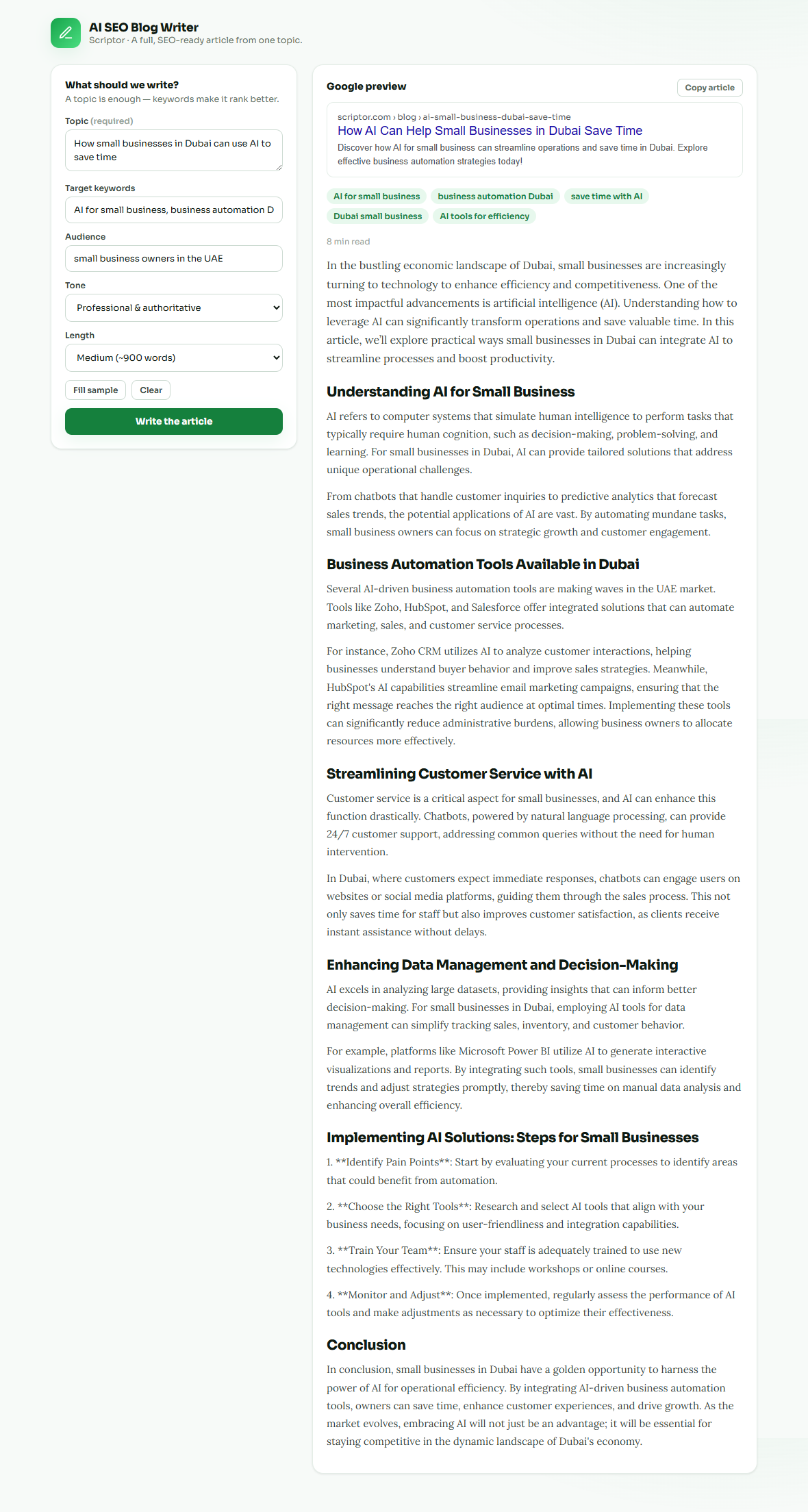 AI SEO Blog Writer