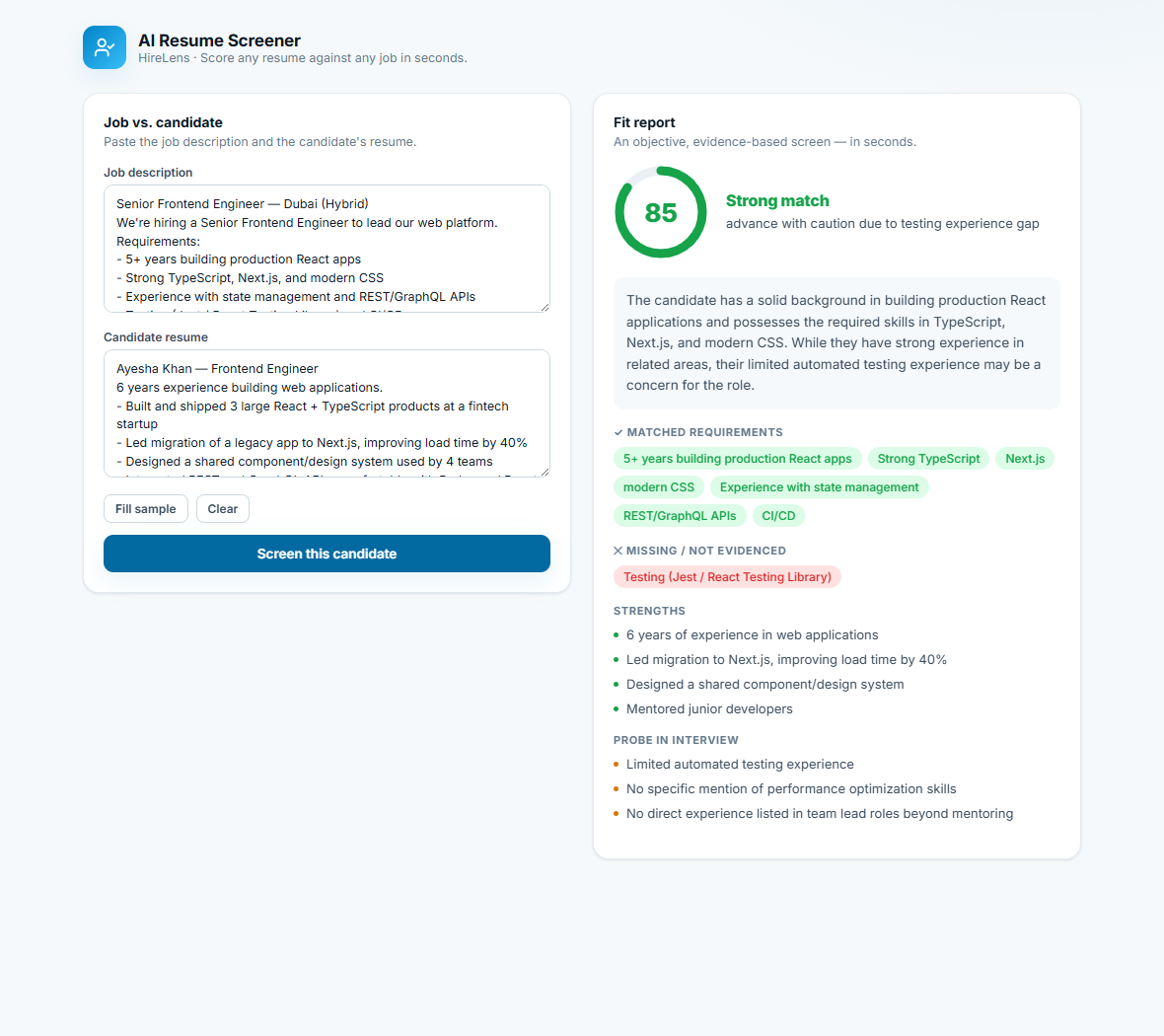 AI Resume Screener