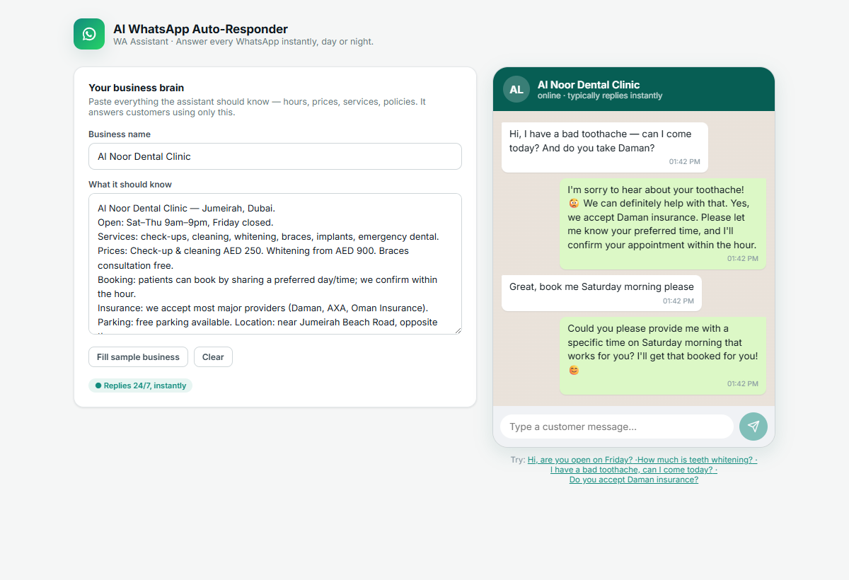 AI WhatsApp Auto-Responder